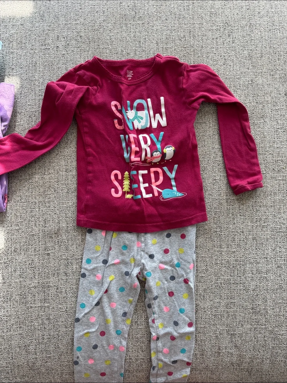 Girls 4T Long sleeve pajama bundle